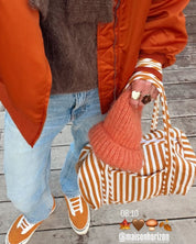 Sac à langer ou de journée Sunee Rayé Mocha