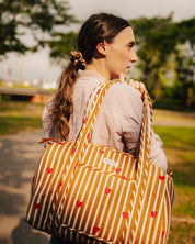 Sac Week-end Lola - Coeurs beige