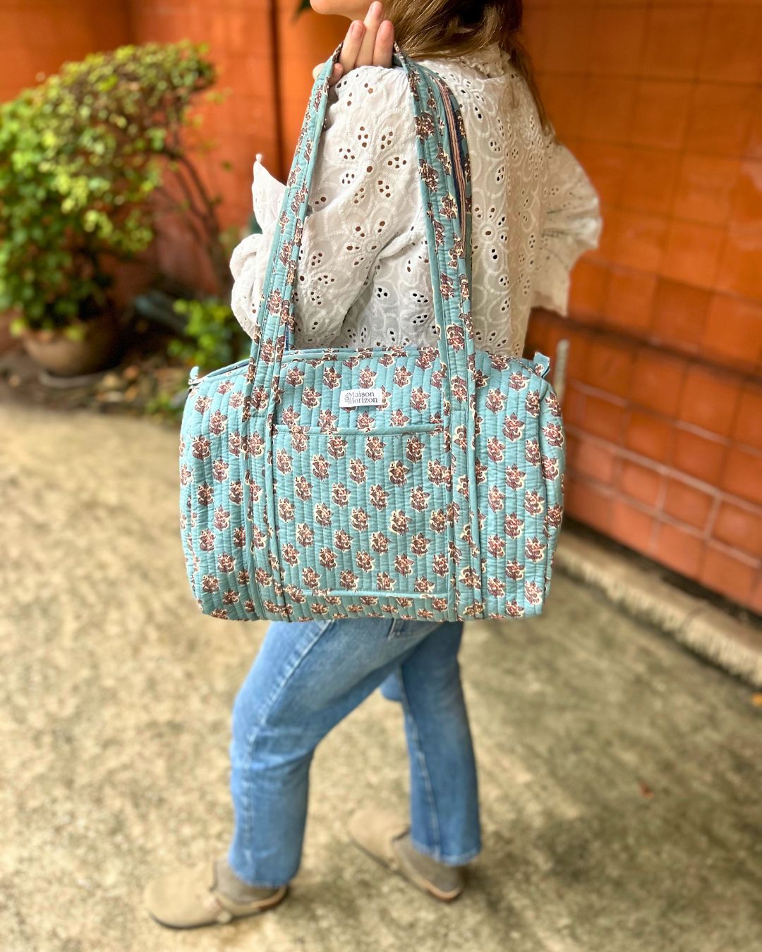 Sac à langer ou de journée Sunee Lys bleu jean