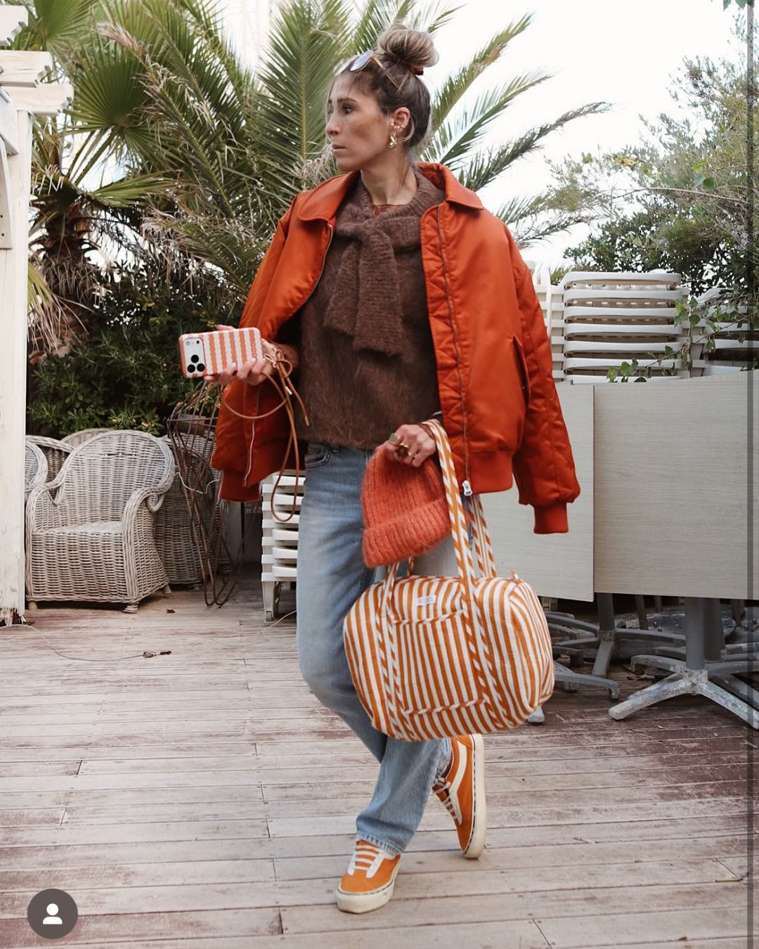 Sac à langer ou de journée Sunee Rayé Mocha