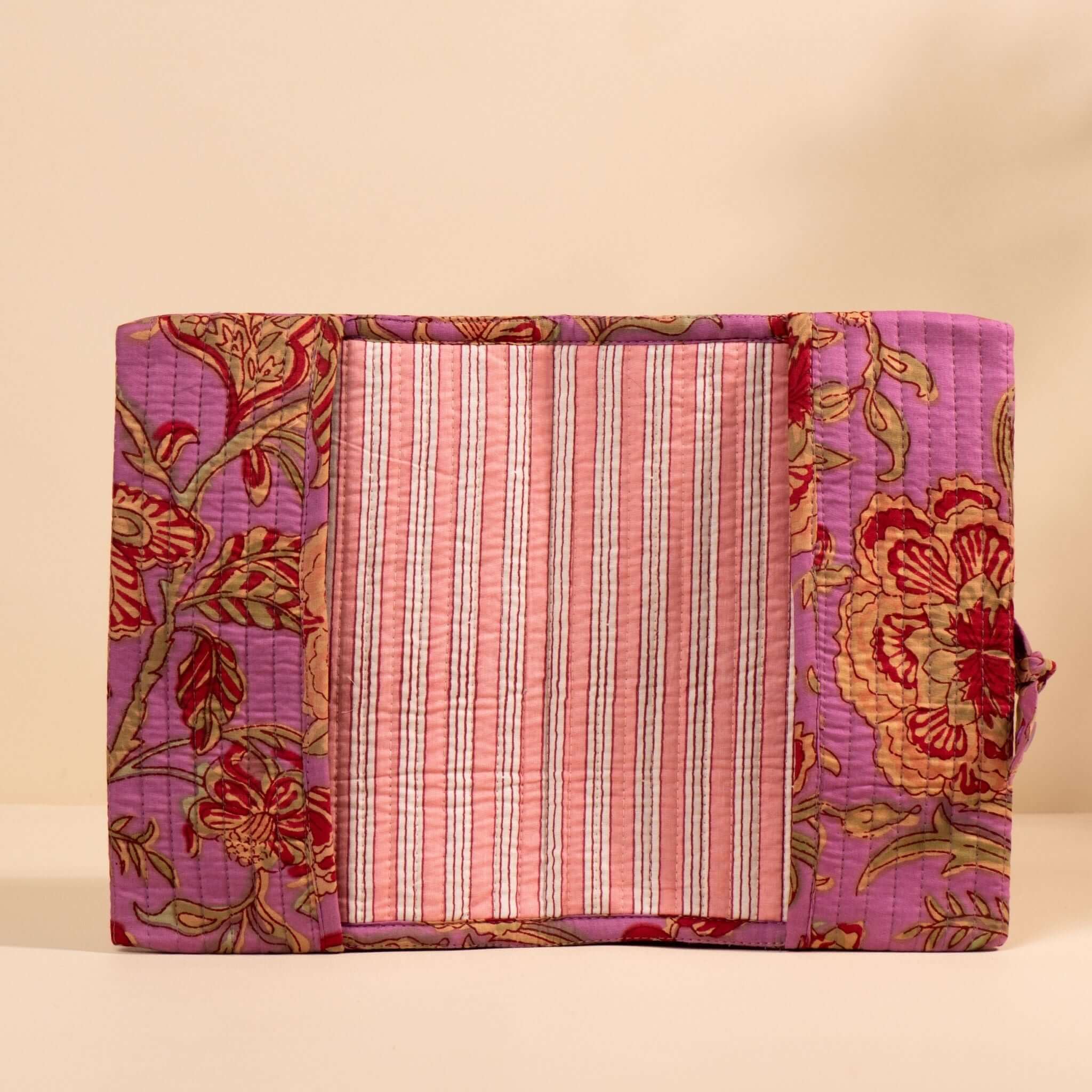 Couverture de carnet Noi.COUV054.Couleur: Rayé rose mocha