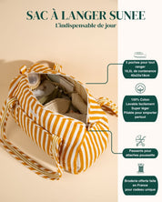 Sac à langer ou de journée Sunee Rayé Mocha