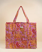 Sac Cabas réversible Deepa Violet pastel