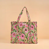 Sac Cabas réversible Deepa Mint floral