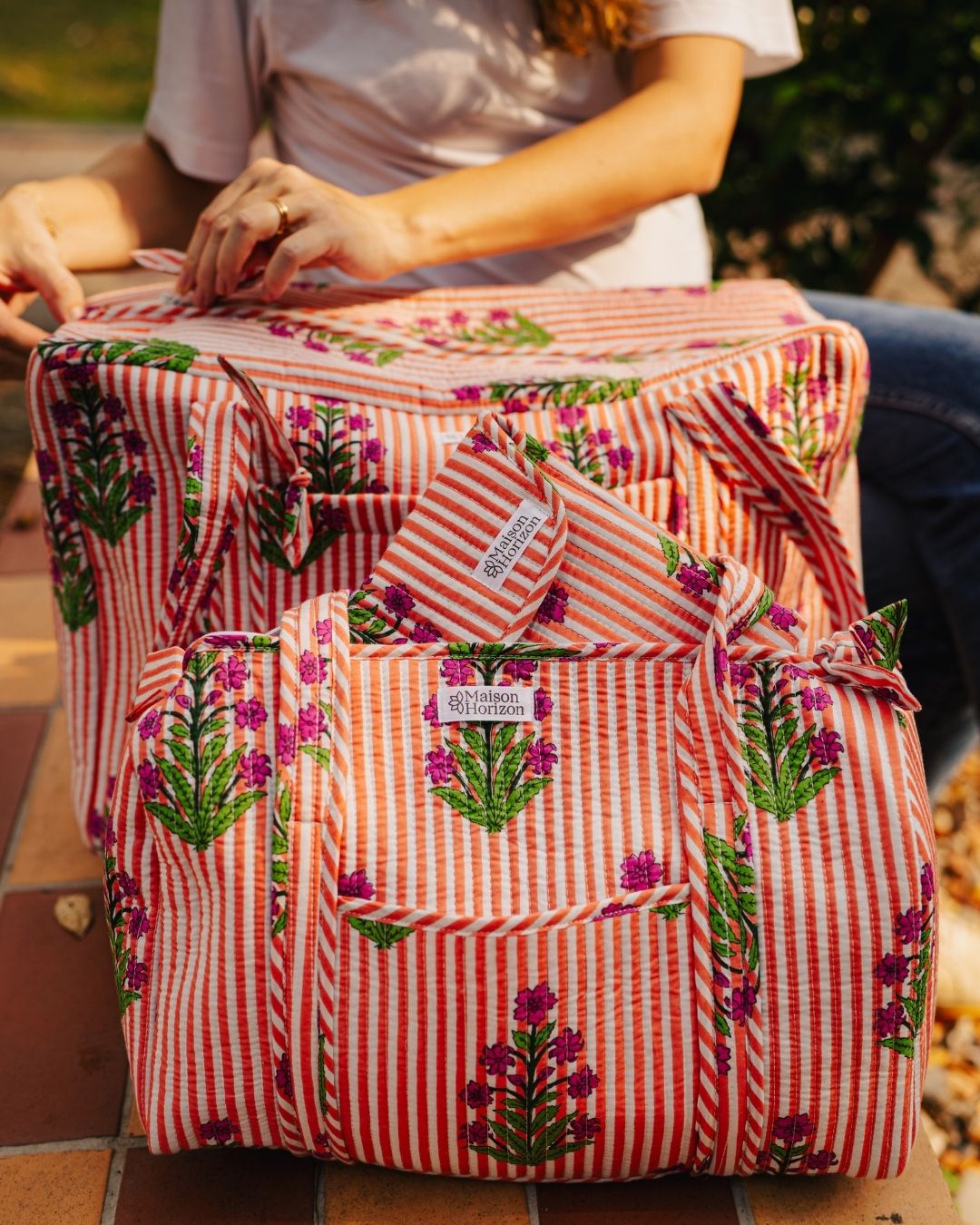 Sac à langer Sunee gardenia corail