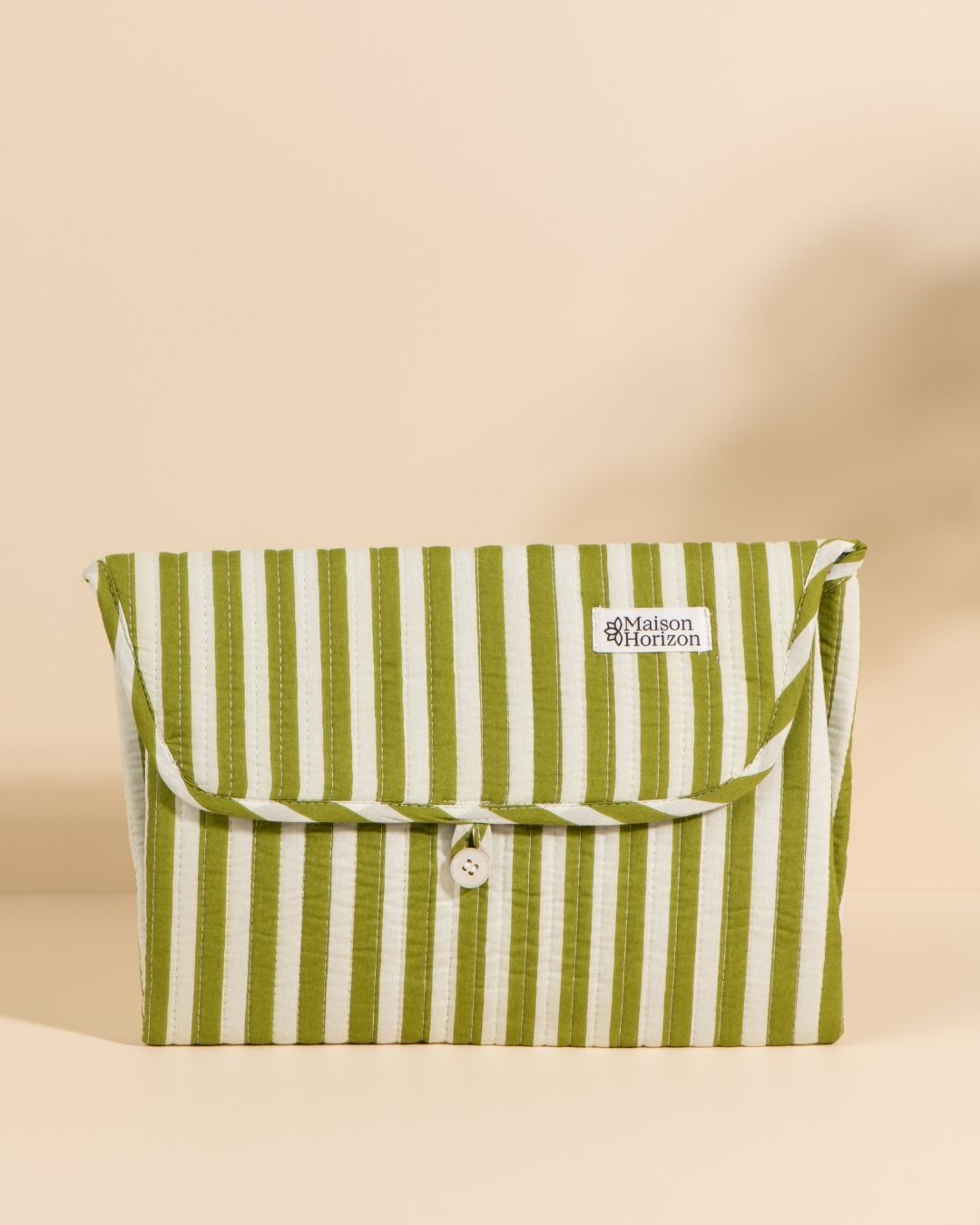 Matelas à langer de voyage Wulan Rayures Vert Olive
