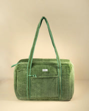 Sac Week-end Lola - Velours kaki eucalyptus