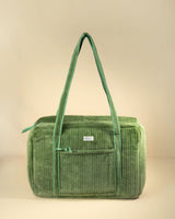 Sac Week-end Lola - Velours kaki eucalyptus