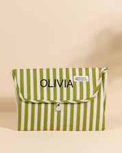 Matelas à langer de voyage Wulan Rayures Vert Olive