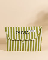Matelas à langer de voyage Wulan Rayures Vert Olive