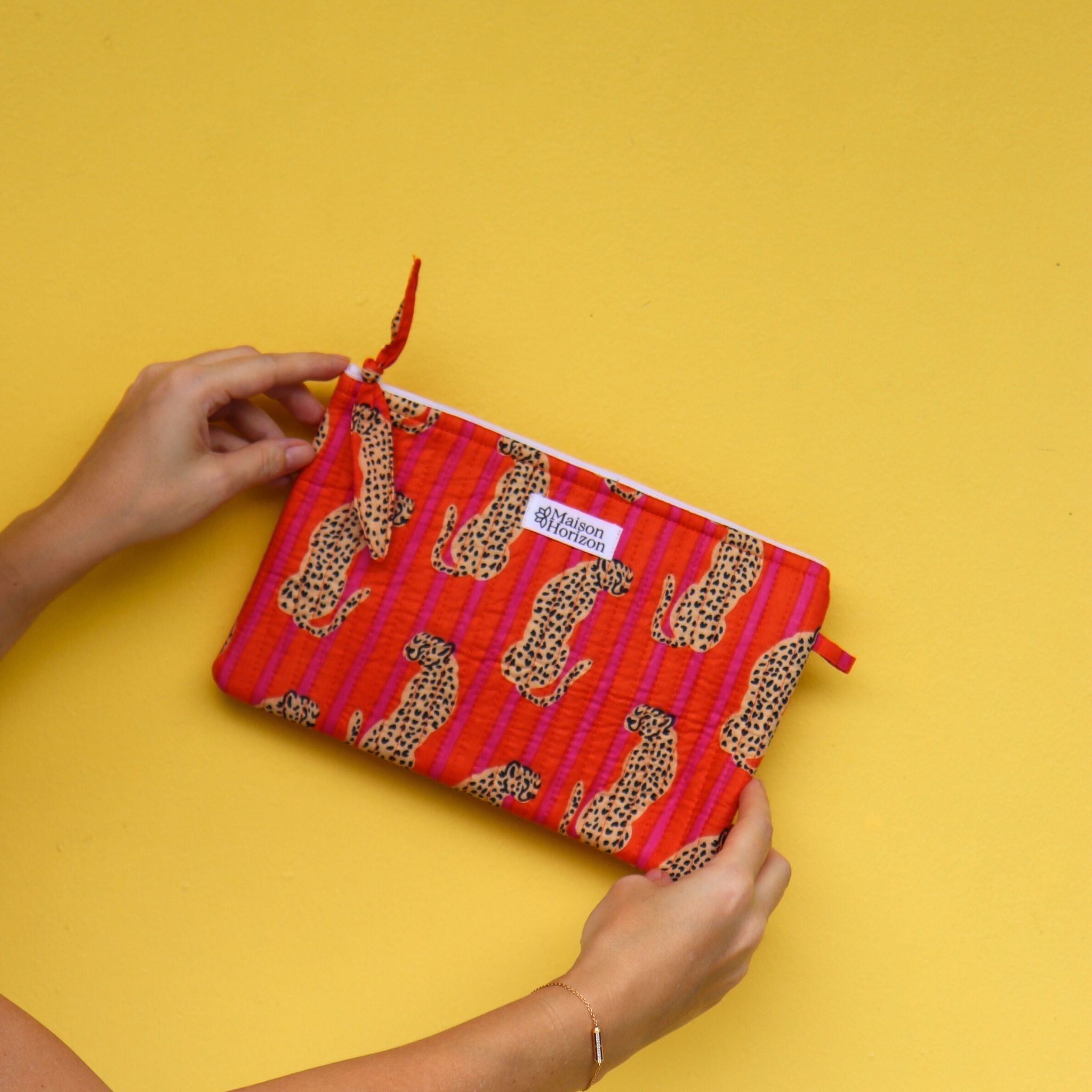Pochettes fourre-tout Jade.POCH001.Couleur: Vichy Cerise