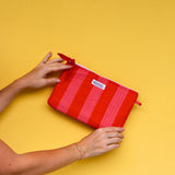 Pochette fourre-tout Jade corail rayé