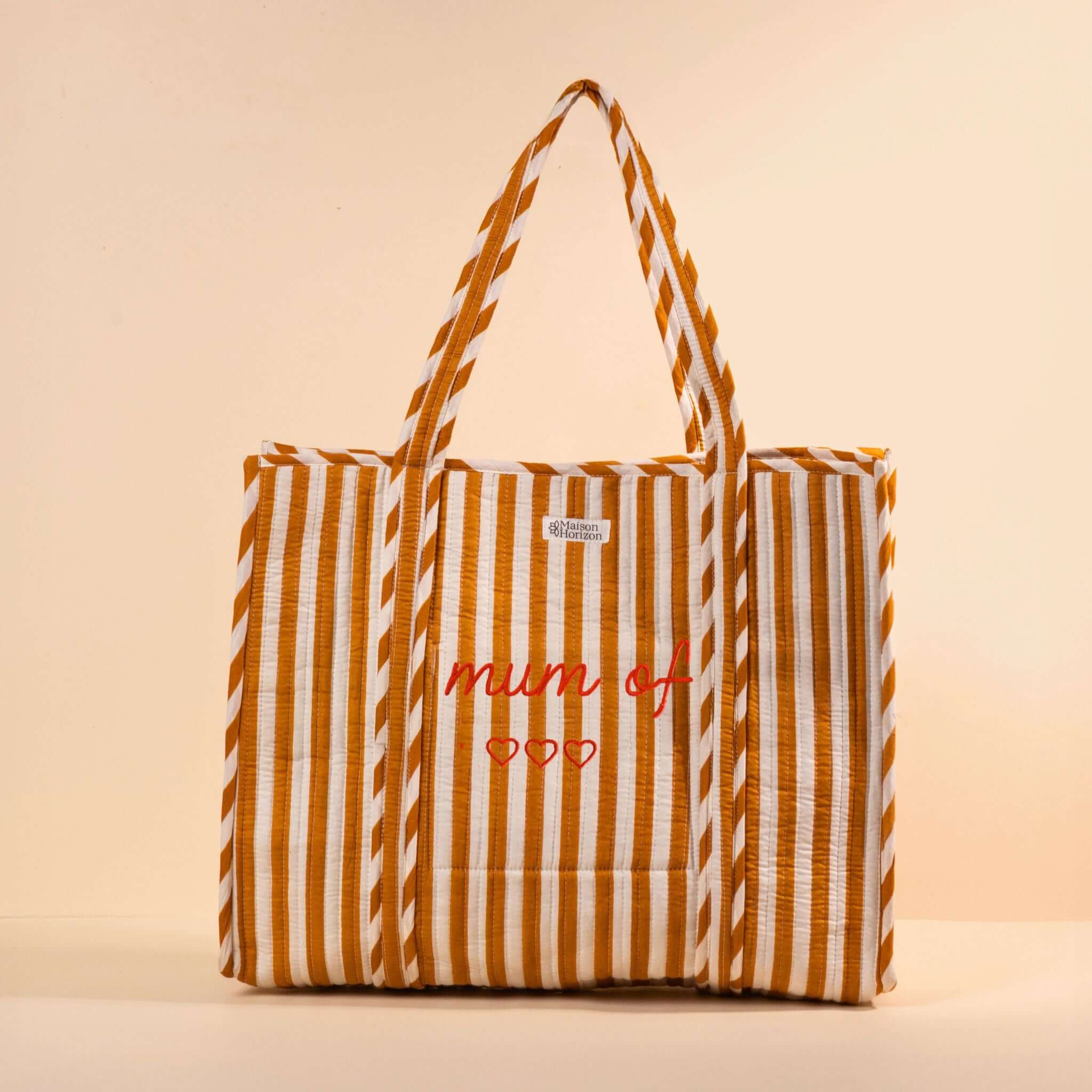 Sac Cabas réversible Deepa.TOTE061.Couleur: Rayé Mocha
