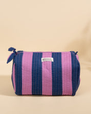 Trousse de toilette Banita rayures lilas marine