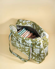 Sac Week-end Lola - Kaki floral