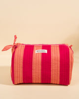 Trousse de toilette Banita rayures rose pêche