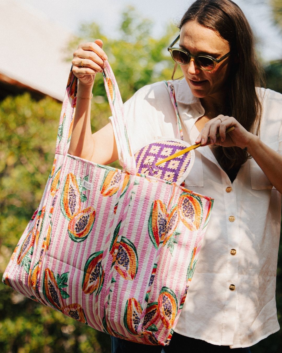Sac Cabas réversible Deepa Papaya