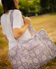 Sac Week-end Lola - Floral lilas
