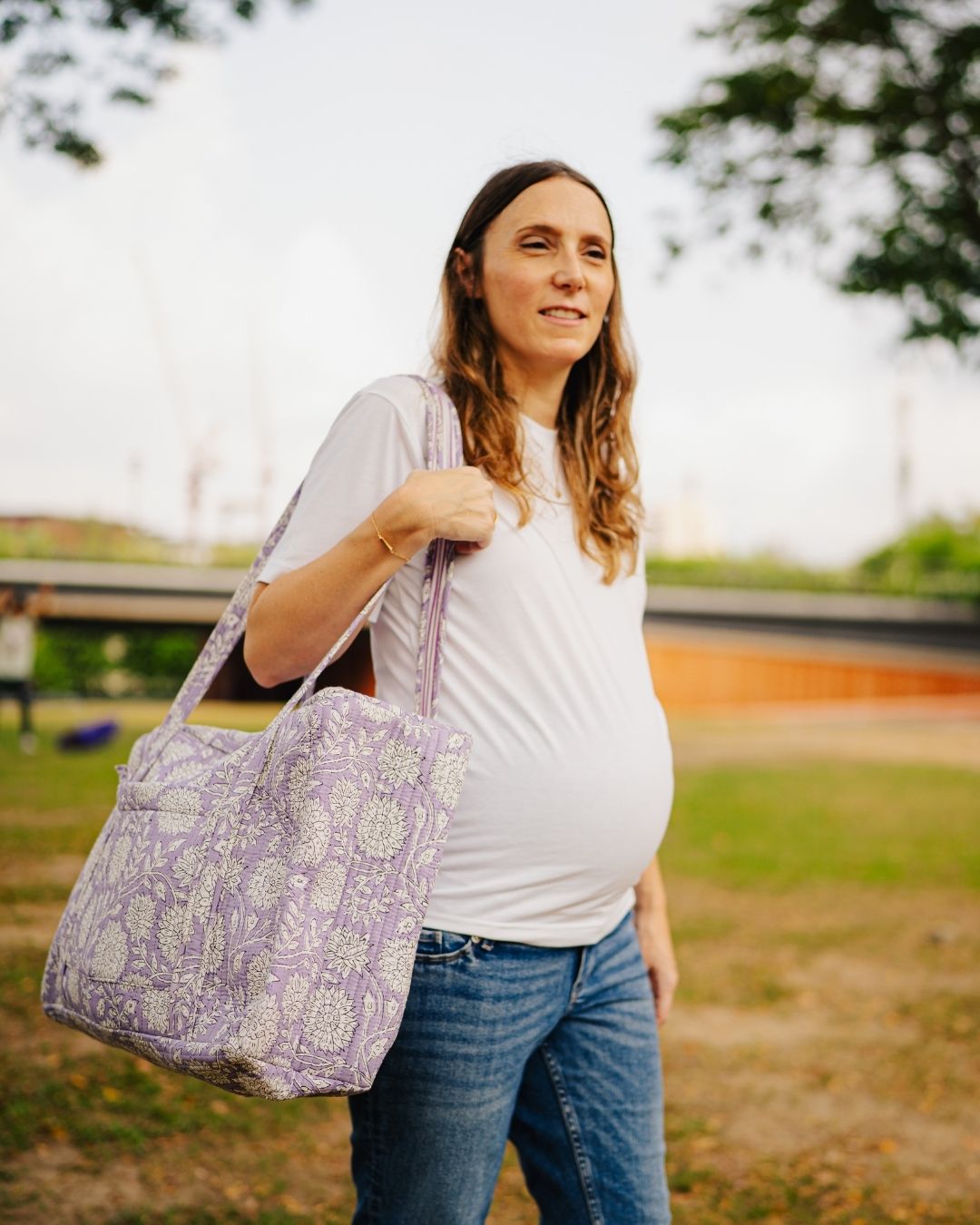 Sac Week-end Lola - Floral lilas