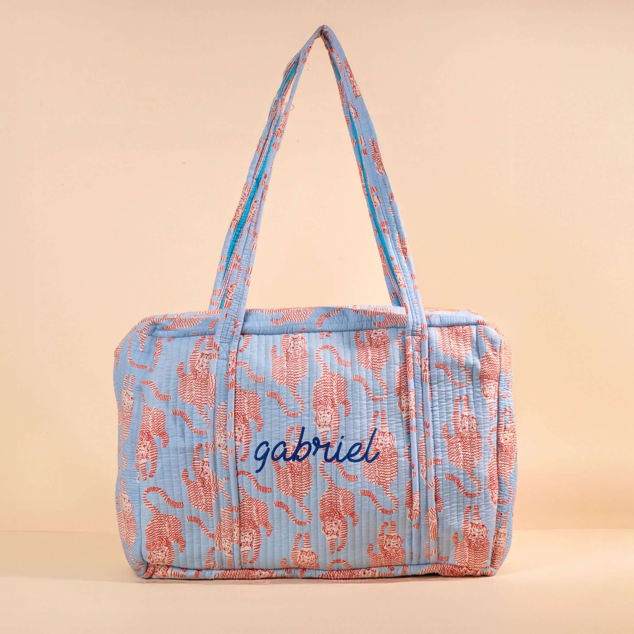 Sac Week-end ou à langer Lola.LOLAV2003.Couleur: Corail Floral