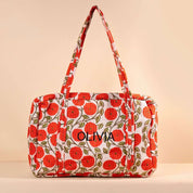Sac Week-end ou à langer Lola.LOLAV2003.Couleur: Corail Floral