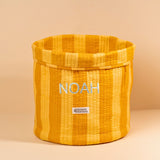 Panier de rangement Manila Safran rayé