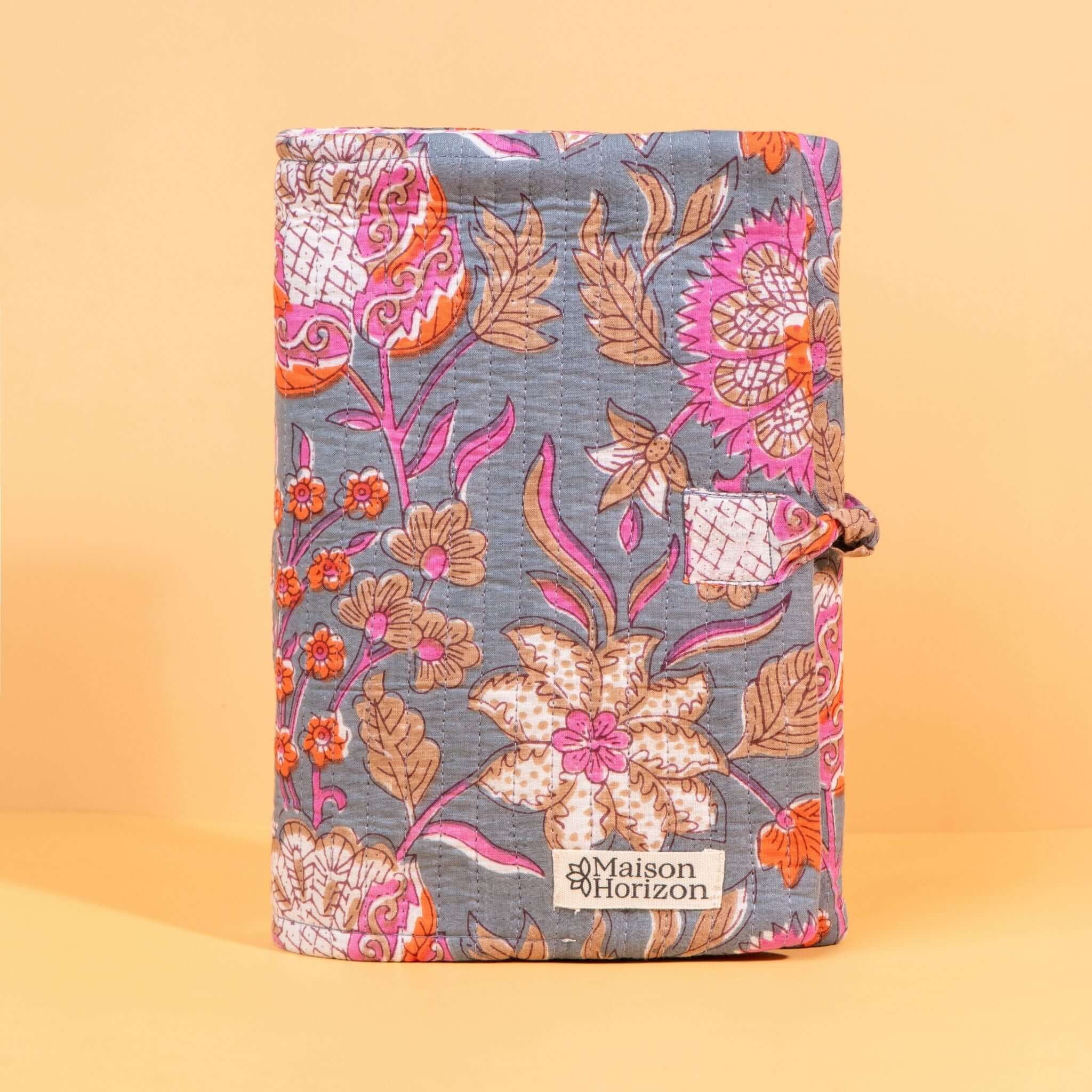 Couverture de carnet Noi.COUV001.Couleur: Gris Fleuri
