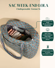 Sac Week-end Lola - Lys Bleu jean