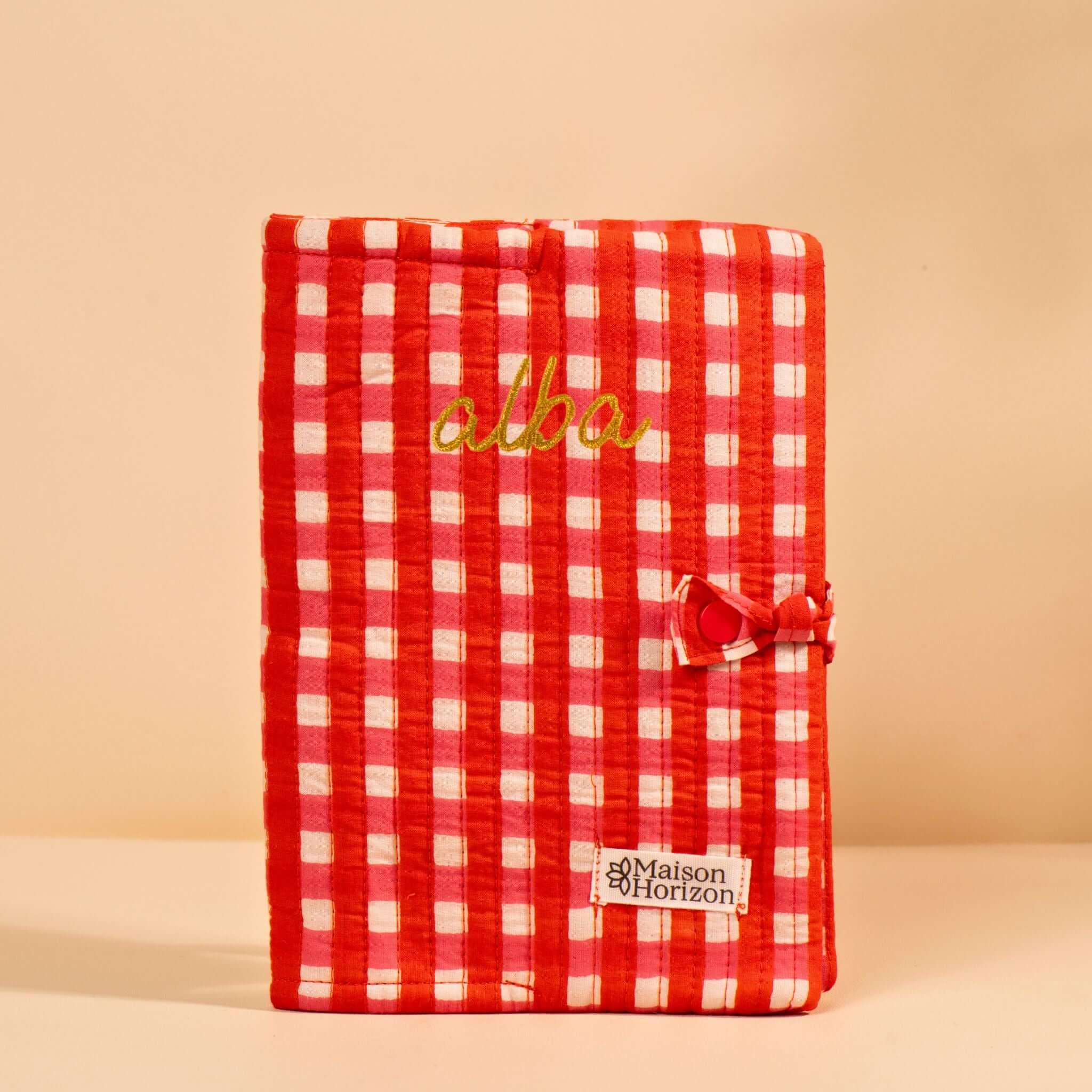 Couverture de carnet Noi.COUV051.Couleur: Vichy Cerise