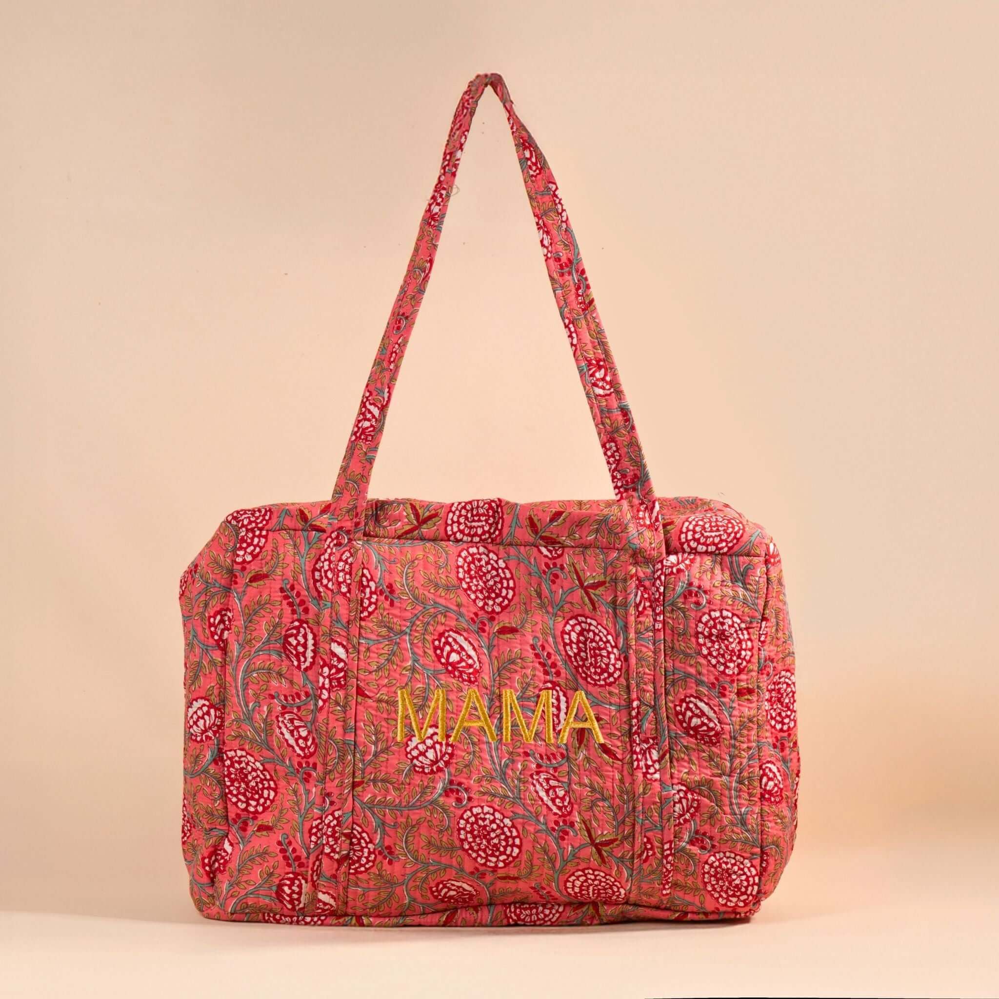 Sac Week-end ou à langer Lola.LOLAV2003.Couleur: Corail Floral