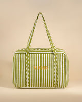 Sac Week-end Lola - Rayures Vert Olive