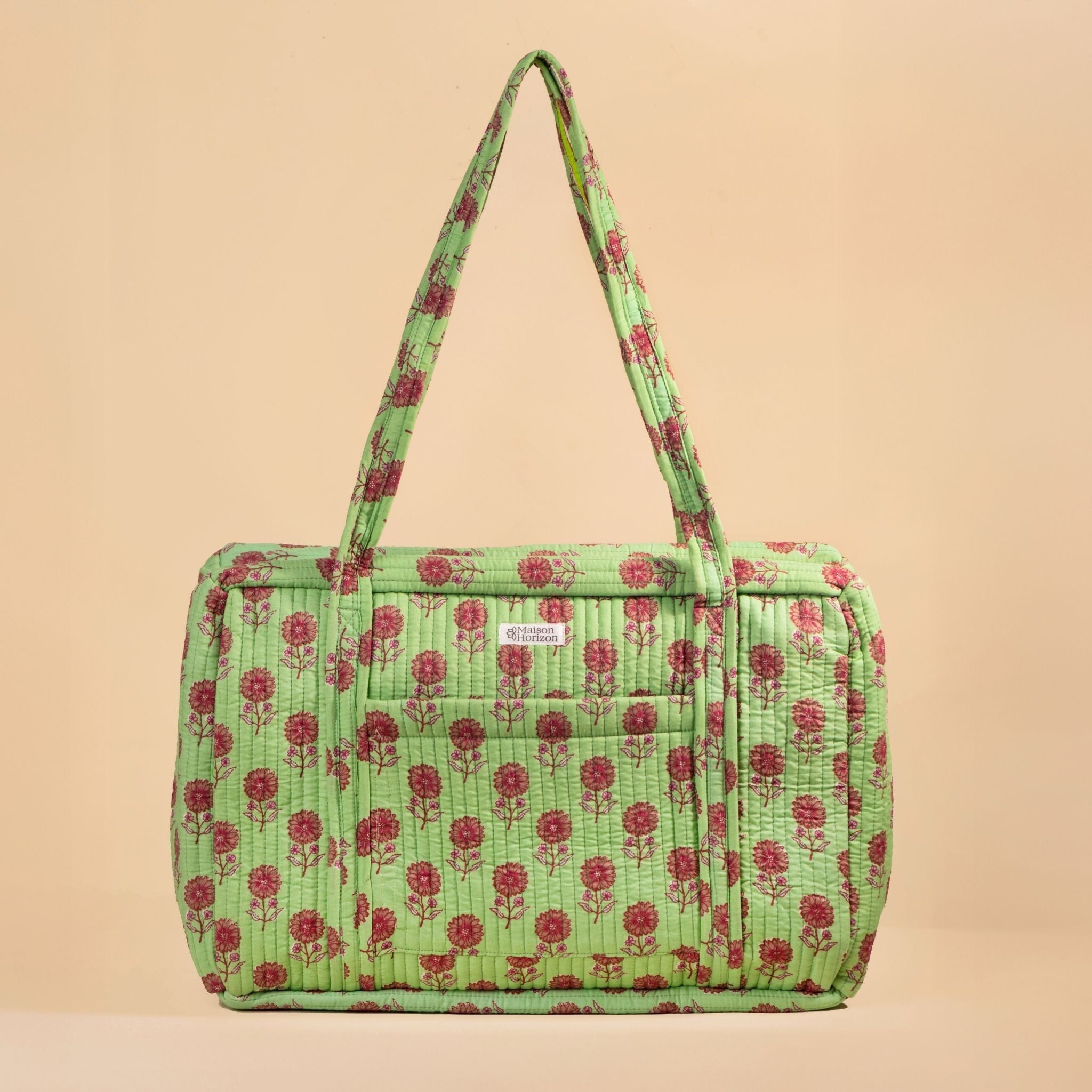 Sac Week-end ou à langer Lola.LOLAV2003.Couleur: Corail Floral