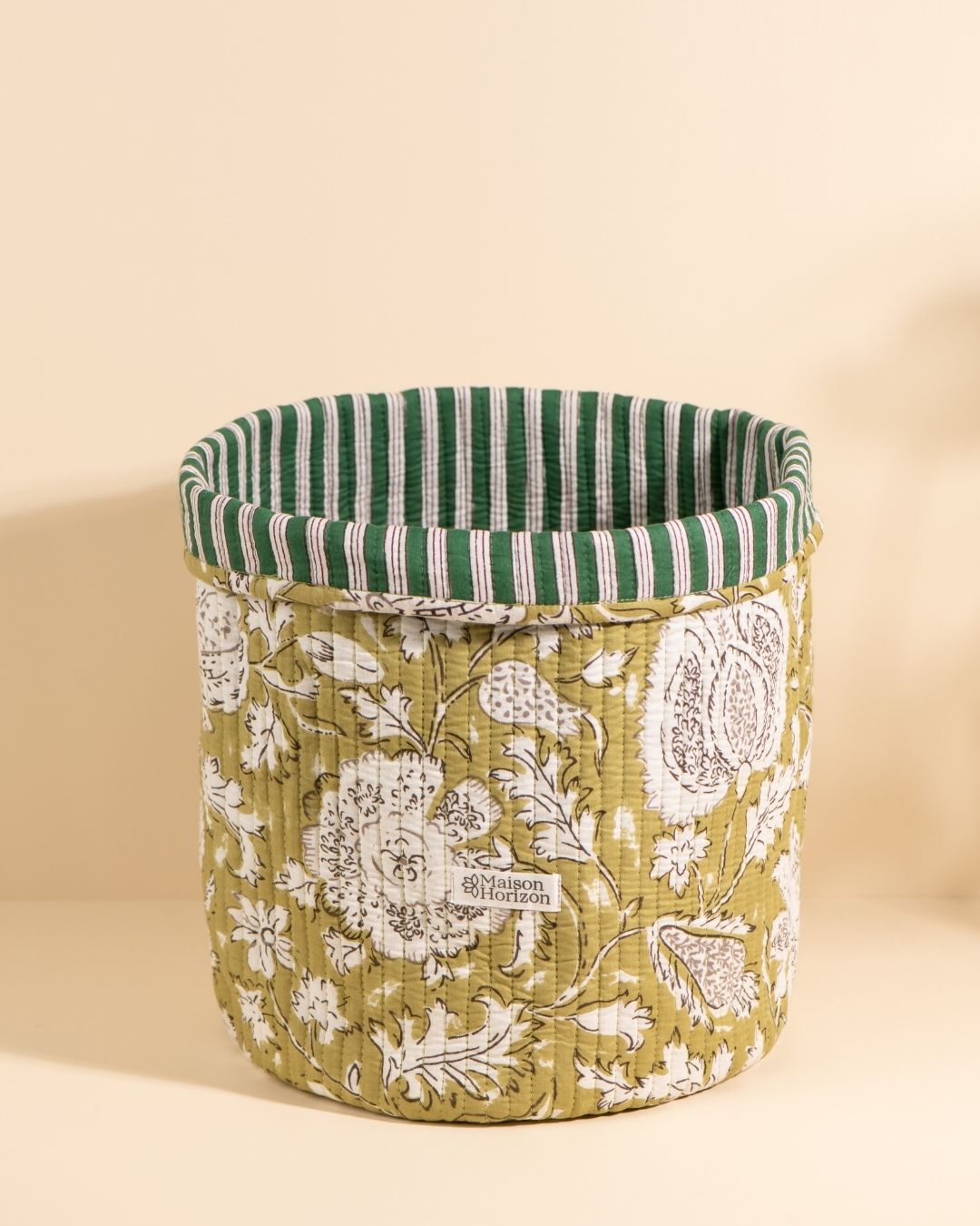 Panier de rangement décoratif Manila Light Kaki Floral