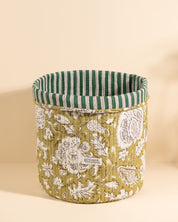 Panier de rangement décoratif Manila Light Kaki Floral