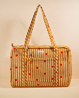 Sac Week-end Lola - Coeurs beige
