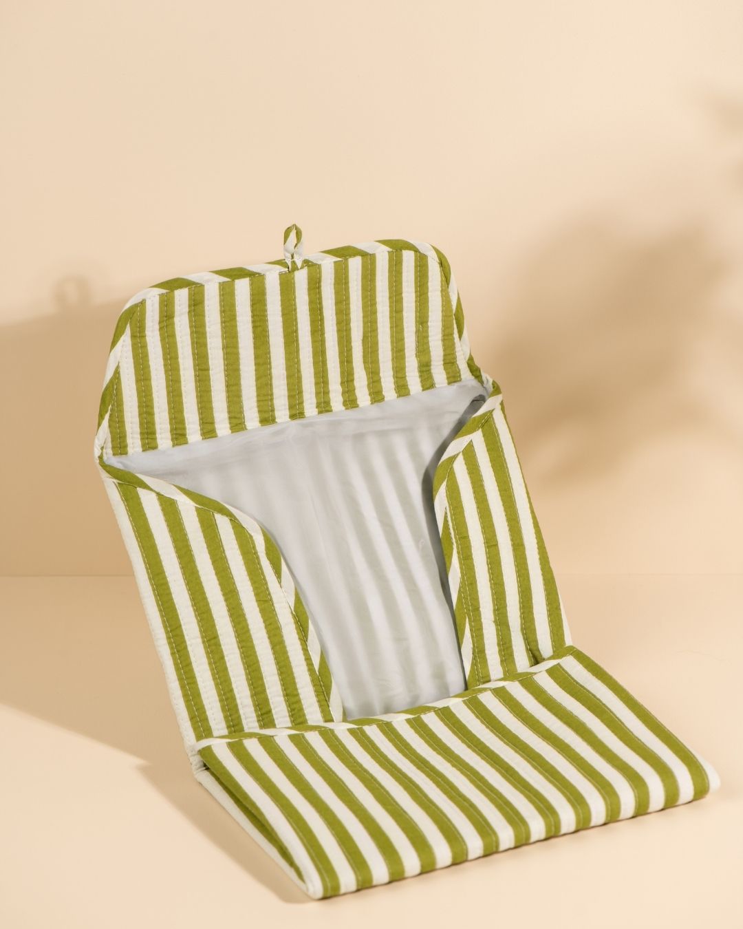 Matelas à langer de voyage Wulan Rayures Vert Olive