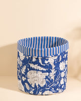 Panier de rangement Manila Bleu Imperial Floral