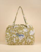 Sac Week-end Lola - Light kaki Floral