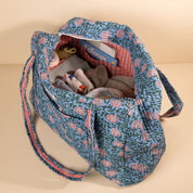 Sac Week-end ou à langer bleu doux floral