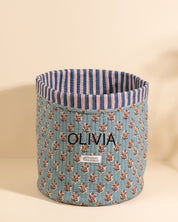 Panier de rangement décoratif Manila Lys Bleu Jean