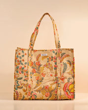 Sac Cabas réversible Deepa Beige Pastel
