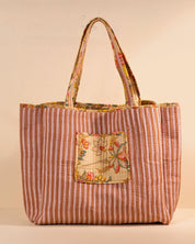 Sac Cabas réversible Deepa Beige Pastel
