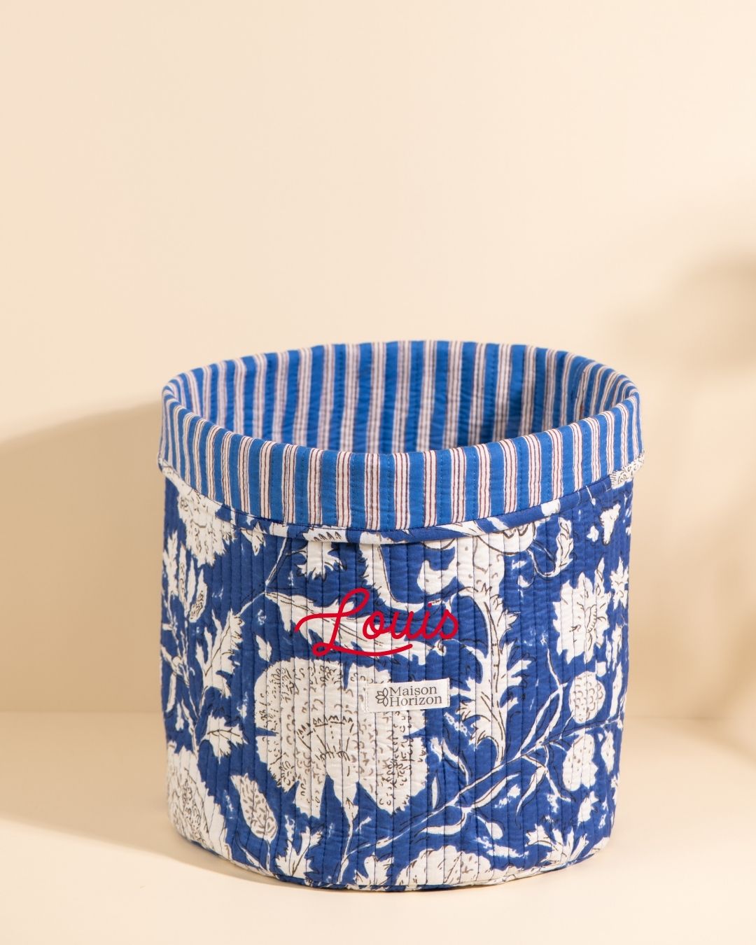 Panier de rangement décoratif Manila Bleu Imperial Floral