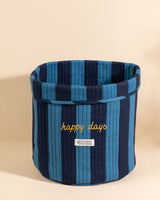 Panier de rangement Manila Rayures Ultra Bleu