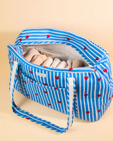 Sac Week-end Lola - Coeurs bleu
