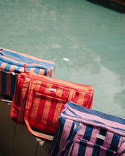 Sac Week-end Lola - Rayures Lilas marine