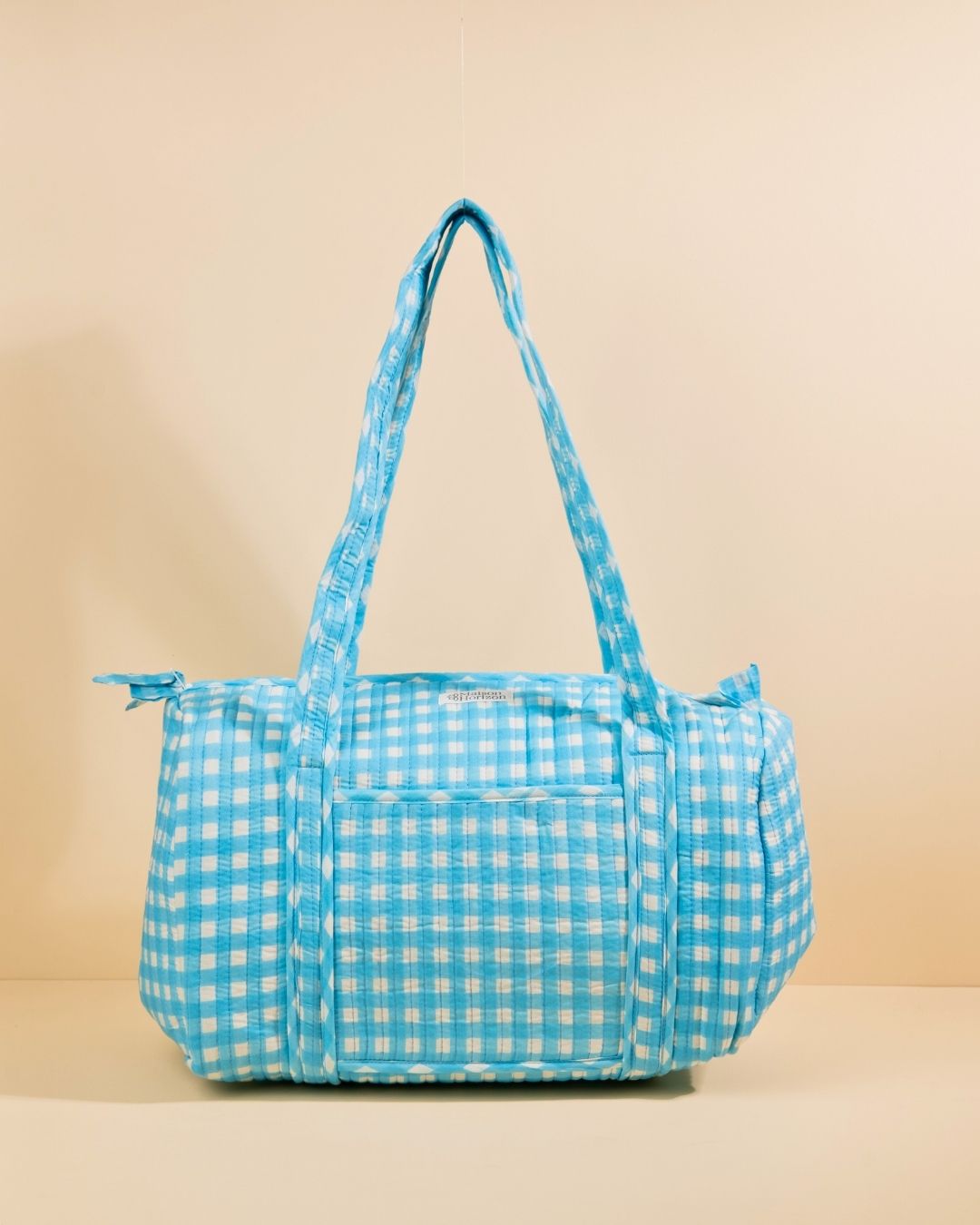 Sac à langer Sunee vichy bleu ciel