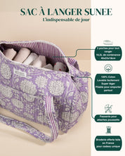 Sac à langer Sunee floral lilas