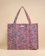 Sac Cabas réversible Deepa Mauve Pastel