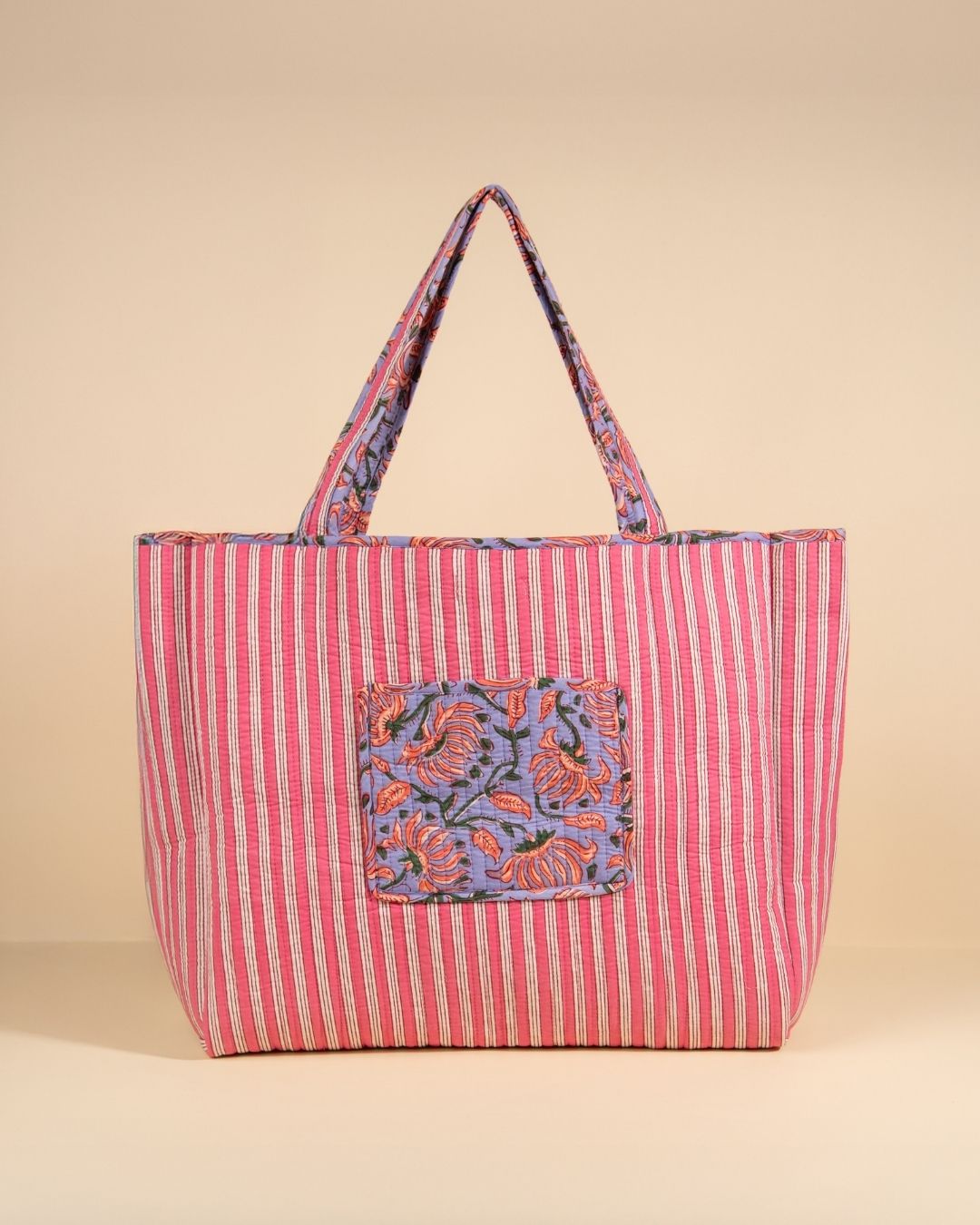 Sac Cabas réversible Deepa Mauve Pastel